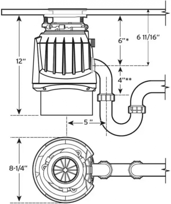 Измельчитель пищевых отходов IN SINK ERATOR ISE Plus 750 EC в магазине «На диване» в Самаре  — Выгодная цена