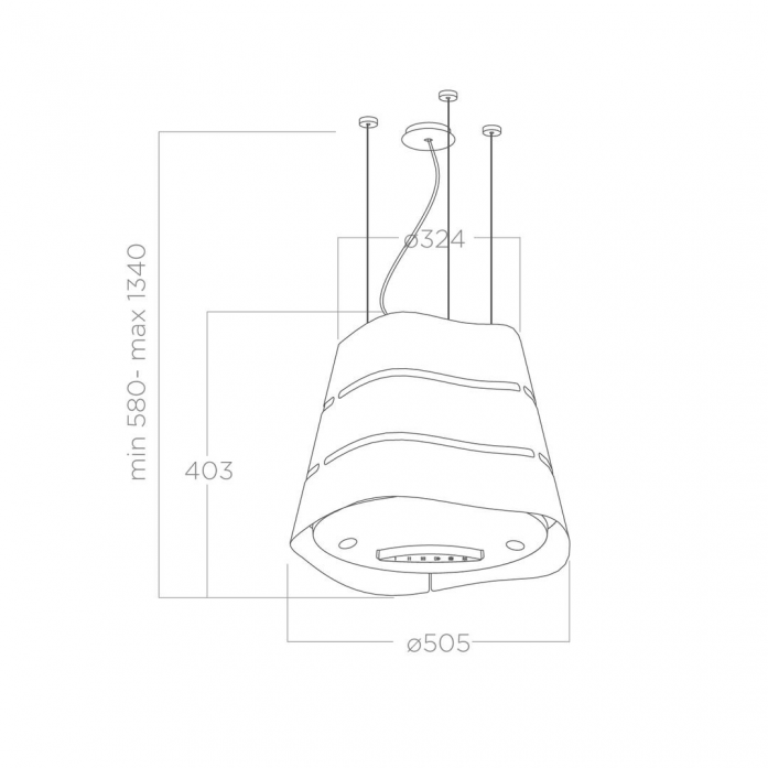 Островная вытяжка Elica WAVE UX BL MAT/F/51 PRF0171193 в магазине «На диване» в Самаре  — Выгодная цена