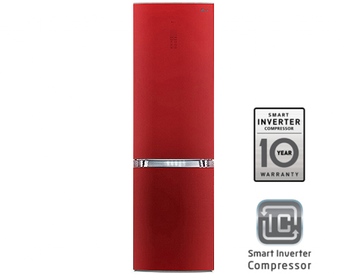 Холодильник LG GA-B489TGRM красный