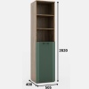 Стенка «Монреаль» КМК 0986, дуб канзас/зеленый матовый в магазине «На диване» в Самаре  — Выгодная цена
