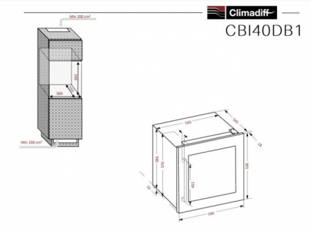 Винный шкаф Climadiff CBI40DB1 в магазине «На диване» в Самаре  — Выгодная цена