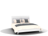 Кровать Siena КМ-01 (1600) без ПМ, белый, MARVEL WHITE