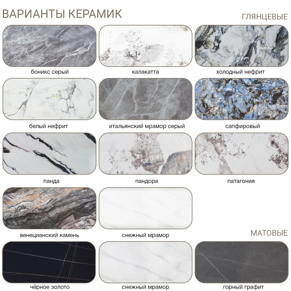 Стол круглый НИК 90, керамика Горный графит матовый в магазине «На диване» в Самаре  — Выгодная цена